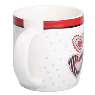 Чашка фарфоровая I love you 400 мл, белый Чашка фарфоровая I love you 400 мл, белый