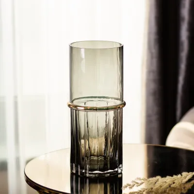 Ваза декоративная Gensent стеклянная 25 см, серый Ваза декоративная Gensent стеклянная 25 см, серый