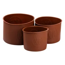 Набор форм для выпечки пасхальных куличей 14,5/12/9,5 см силиконовых, коричневый