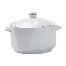 Супница фарфоровая 1 л в скандинавском стиле, белый