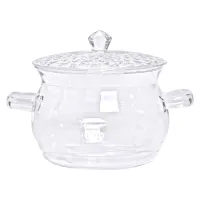 Кастрюля из жаропрочного стекла 2 л, прозрачный