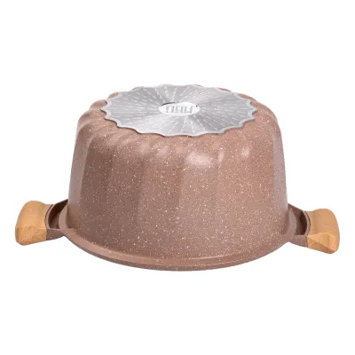 Каструля алюмінієва MGC з антипригарним покриттям 8 л, кавовий