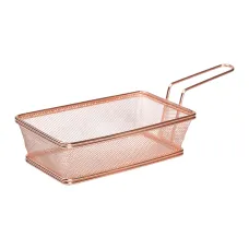 Корзинка сервировочная для фри и снеков 21*11,5*5,5 см, розовое золото