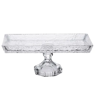 Ваза для фруктов стеклянная 27,5*13,5*11 см прямоугольная, texture