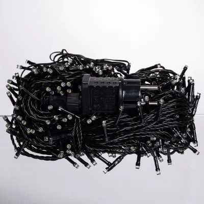 Гирлянда Нить уличная 500 LED 50 м черная, желтый