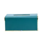 Салфетница из экокожи 25х13,5х9 см, зеленый