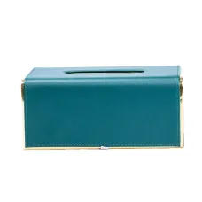 Салфетница из экокожи 25х13,5х9 см, зеленый