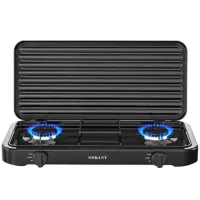 Настольная газовая плита SOKANY SK-6002 для баллонного газа, черный