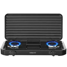 Настольная газовая плита SOKANY SK-6002 для баллонного газа, черный