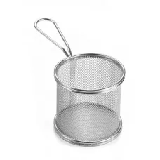 Корзинка сервировочная для фри и снеков 9х9 см, хром