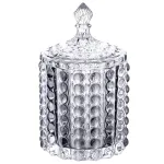 Конфетница из толстого стекла в восточном стиле с крышкой 16 см