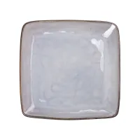 Тарелка плоская квадратная из фарфора 21 см