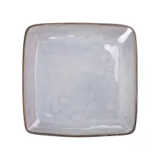 Тарелка плоская квадратная из фарфора 21 см