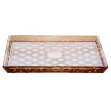 Блюдо для закусок Lirmartur стеклянное 24,5*20,5*2 см прямоугольное, facet