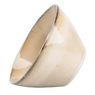 Тарелка фарфоровая глубокая 500 мл в стиле ретро, бежевый