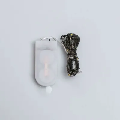 Гірлянда Роса нитка 30 LED довжина 3 м на батарейках зелена, жовтий Гірлянда Роса нитка 30 LED довжина 3 м на батарейках зелена, жовтий