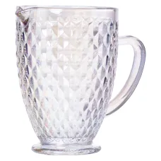 Кувшин для напитков 1,2 л рельефный из толстого стекла, rainbow