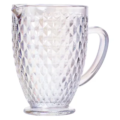 Глечик для напоїв 1,2 л рельєфний з товстого скла, rainbow