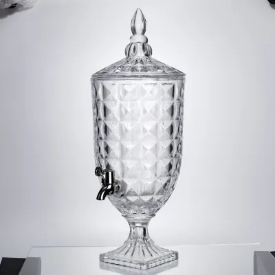 Лимонадница на ножке с краном 5 л из толстого стекла Лимонадница на ножке с краном 5 л из толстого стекла