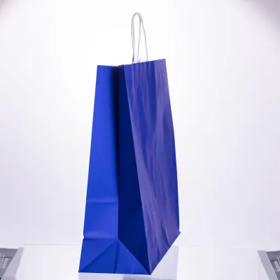 Подарунковий пакет 42*14*40 см крафтовий 12 штук в упаковці, синій Подарунковий пакет 42*14*40 см крафтовий 12 штук в упаковці, синій