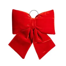 Бант новогодний бархатный 35*45 см, красный