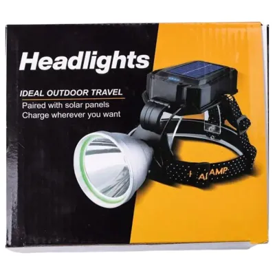 Фонарь налобный аккумуляторный с солнечной панелью Фонарь налобный аккумуляторный с солнечной панелью