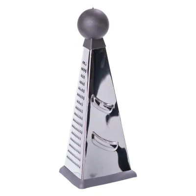 Терка трехсторонняя с круглой ручкой 11*11*23 см