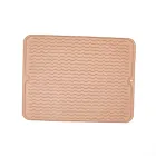 Коврик силиконовый для сушки посуды 40*30 см, бежевый