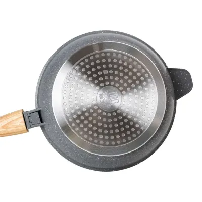 Сковорода універсальна MGC алюмінієва 24 см зі знімною ручкою, сірий Сковорода універсальна MGC алюмінієва 24 см зі знімною ручкою, сірий