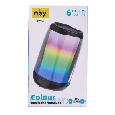 Портативна колонка Pulse 4 mini BT/TF/FM/TWS/AUX/USB з підсвіткою 5 Вт, чорний