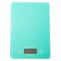 Ваги кухонні електронні SOKANY SK-19027 до 5 кг з плоскою платформою, м'ятний