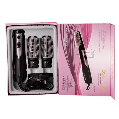 Фен-щітка для волосся Sokany JE-204 з двома насадками, срібло