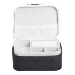 Шкатулка-органайзер для украшений 15,5х11,5х8,5 см из экокожи, черный Шкатулка-органайзер для украшений 15,5х11,5х8,5 см из экокожи, черный