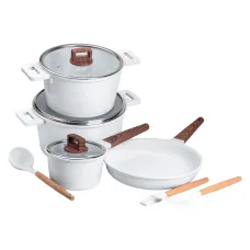 Набор посуды MGC 7 предметов с антипригарным покрытием 1,6/2/5,3/7 л, белый