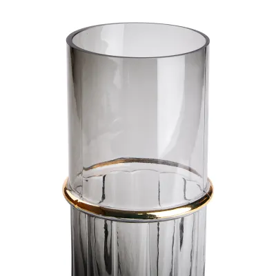 Ваза декоративная Gensent стеклянная 25 см, серый Ваза декоративная Gensent стеклянная 25 см, серый