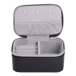 Скринька для прикрас на блискавці 13х9х6 см із екошкіри, чорний