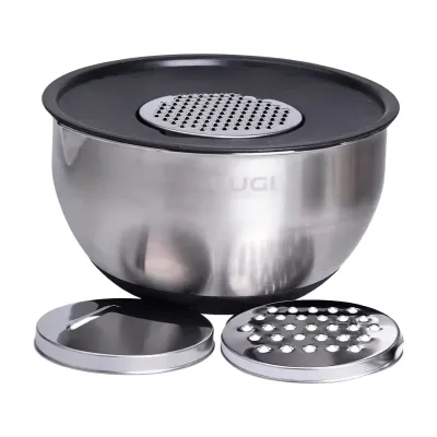 Набір мисок з кришками 5 штук із нержавіючої сталі 24/22/16/18/20.5 см Набір мисок з кришками 5 штук із нержавіючої сталі 24/22/16/18/20.5 см