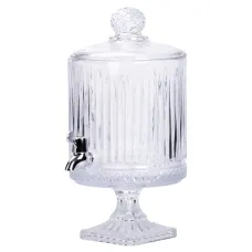 Лимонадница стеклянная Vintage на 4.5 л на квадратной ножке