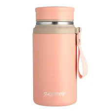 Термос Fashion 700 мл с датчиком температуры и ситечком, розовый