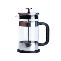 Френч-пресс чайник стеклянный Haus Roland 1 литр с фильтром, хром