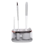 Набор аксессуаров для туалета с подставкой, серый Набор аксессуаров для туалета с подставкой, серый