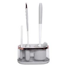 Набор аксессуаров для туалета с подставкой, серый