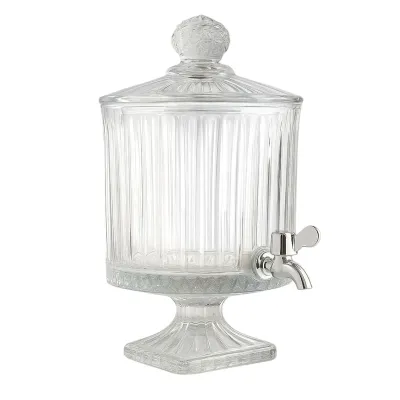 Лимонадниця скляна LumiGlass на 4.5 л на квадратній ніжці