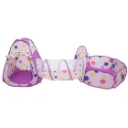 Детская игровая палатка с тоннелем и бассейном для шариков, сиреневый